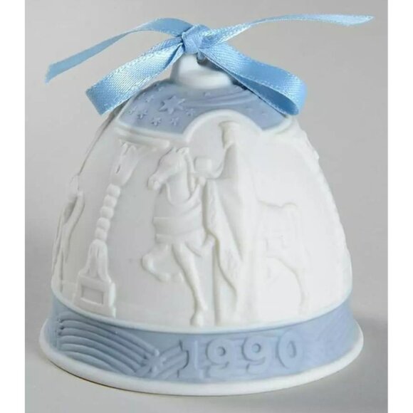 Lladro NIB VINTAGE Set of 7 Porcelain Christmas Bells, 1987 thru 1996, 3"Hx3"W - Picture 5 of 8